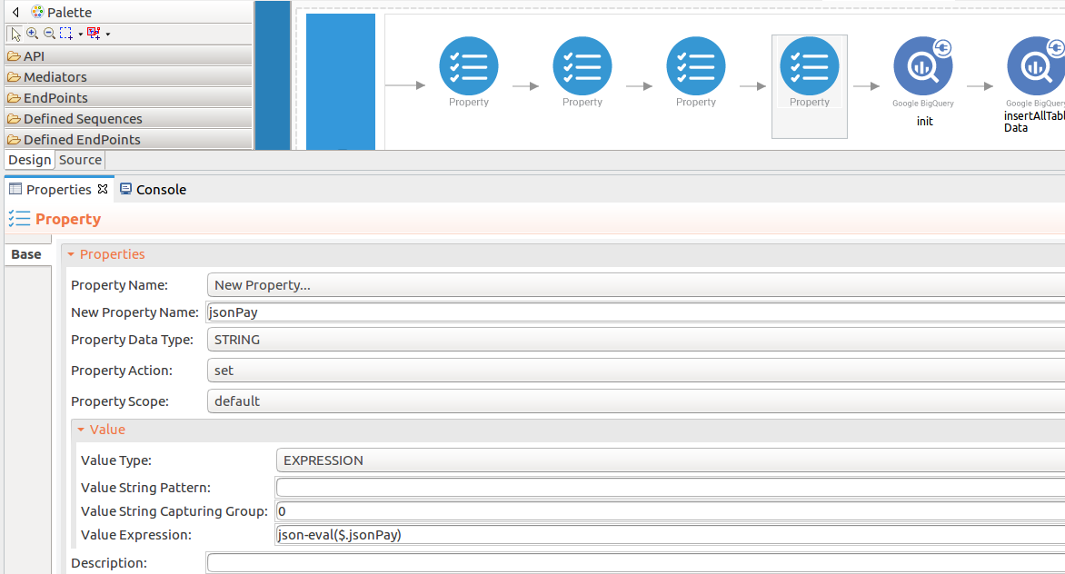 Add property mediators to get jsonPay