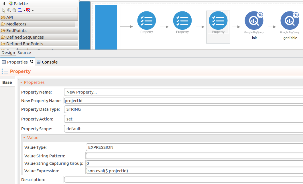 Add property mediators to get projectId