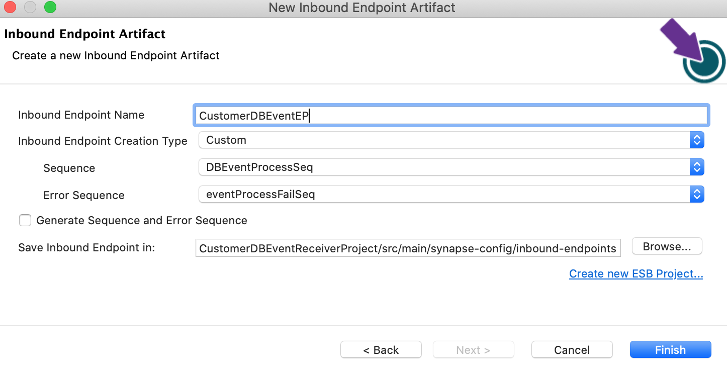 Creating inbound endpoint