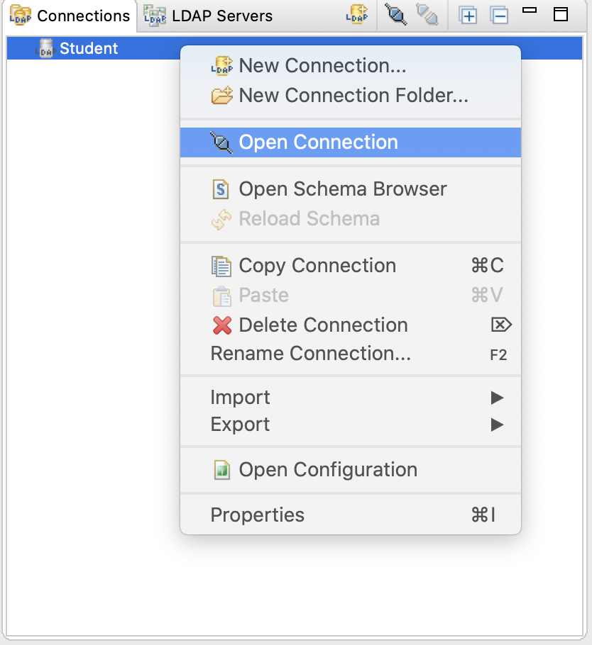 LDAP new connection