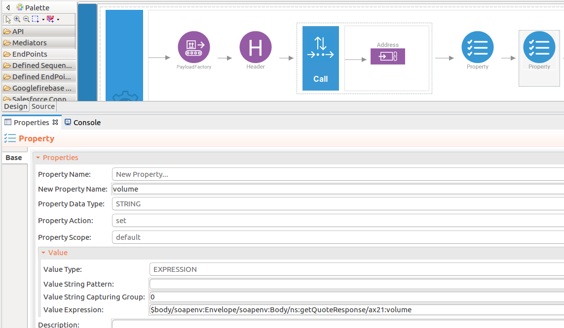 Add property mediators to get volume