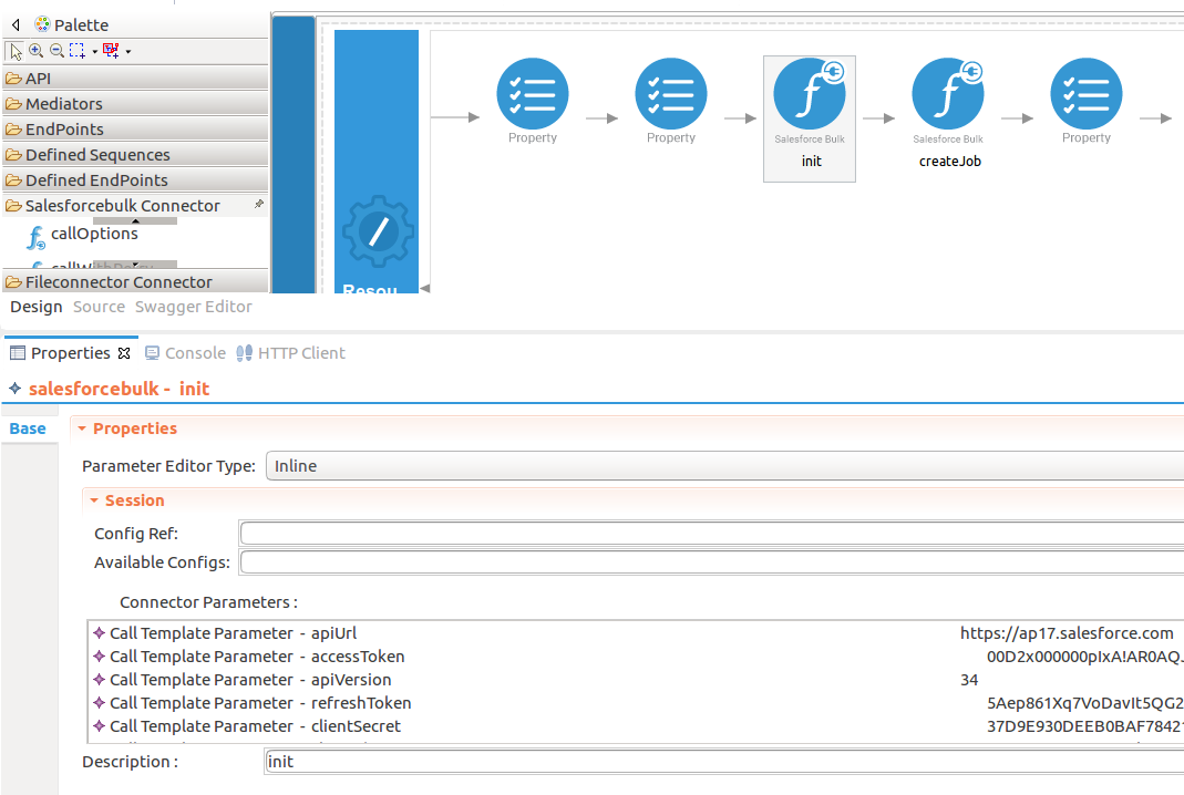 Add values to the init operation