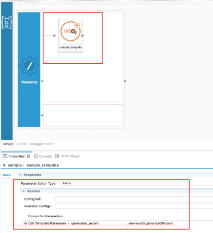 Sample template operation