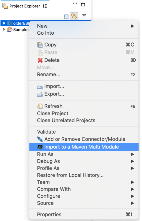 import to maven multi module