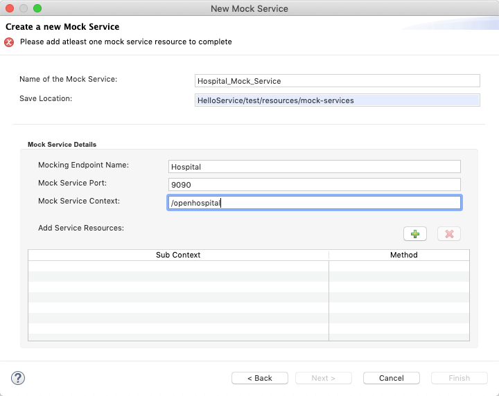 Mock Service Details