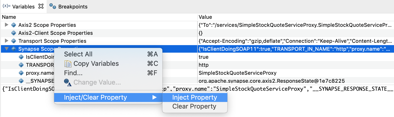 select debugging