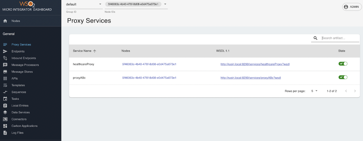 search in monitoring dashboard