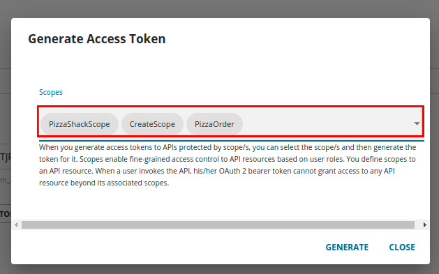 Select Token Scopes